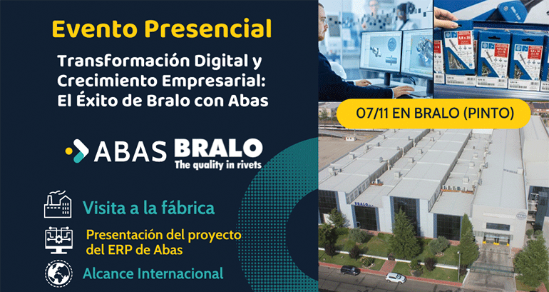 Abas Forterro organizará un evento industrial en las instalaciones de la compañía Bralo