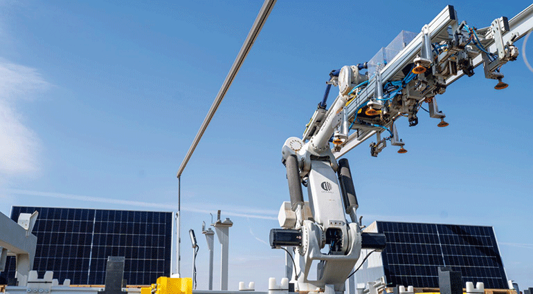 Electroluminiscencia diurna para evaluar la calidad de módulos fotovoltaicos instalados por robots