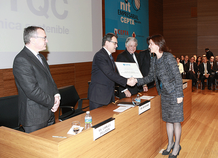 El galardón fue recogido por María Mas, presidenta del Centro Tecnológico de la Química