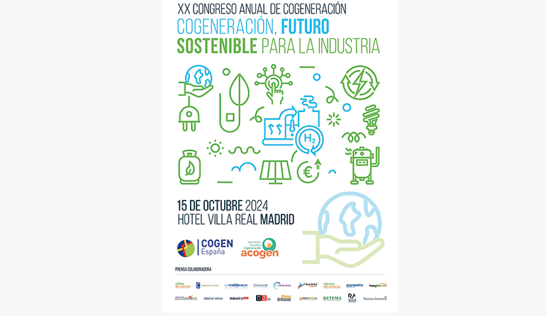 Madrid acogerá en octubre el XX Congreso Anual de Cogeneración