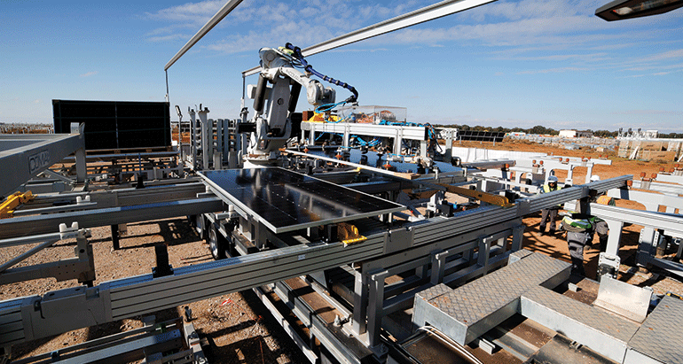 EDP prueba la construcción de su primer parque solar con tecnología de automatización