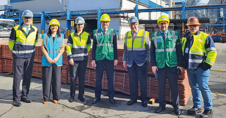 El consejero de Industria, Energía y Minas visita las instalaciones de Atlantic Copper