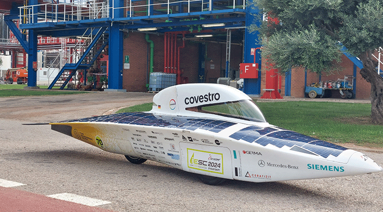 Covestro presenta el Sonnenwagen, uno de los coches solares más rápidos de Europa