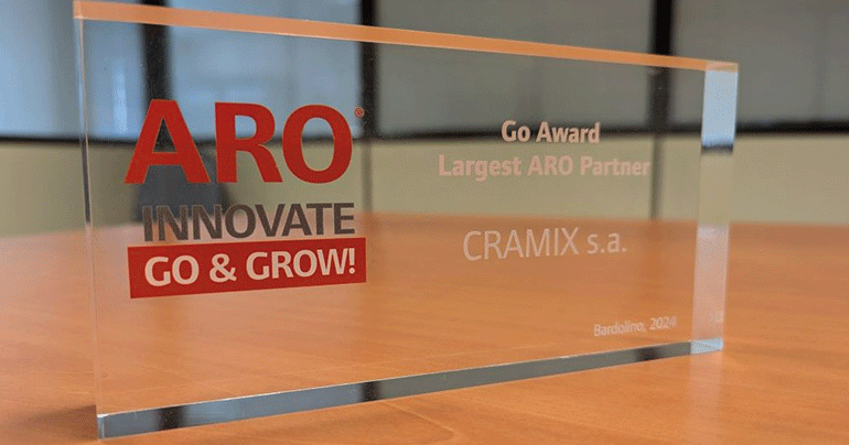 Cramix, premiado como 2º mejor distribuidor Europeo de las bombas neumáticas de membrana ARO IR