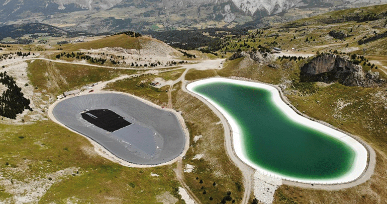 Geomembranas para la gestión sostenible del agua en los Alpes franceses