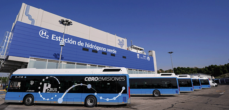 El Ayuntamiento de Madrid pone en marcha la primera hidrogenera de autobuses de Europa