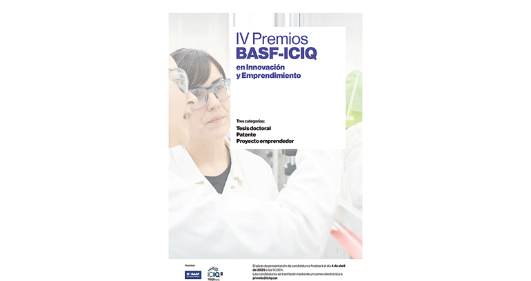 El ICIQ y BASF convocan la cuarta edición de los Premios en Innovación y Emprendimiento