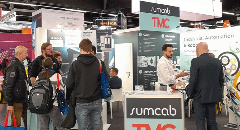 Sumcab presenta sus soluciones de cableado para aplicaciones de automatización y robótica en SPS 2024